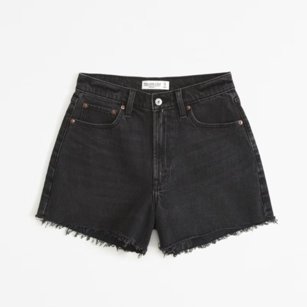 Curve Love High Rise 90s Cutoff Short / Black / Size 30